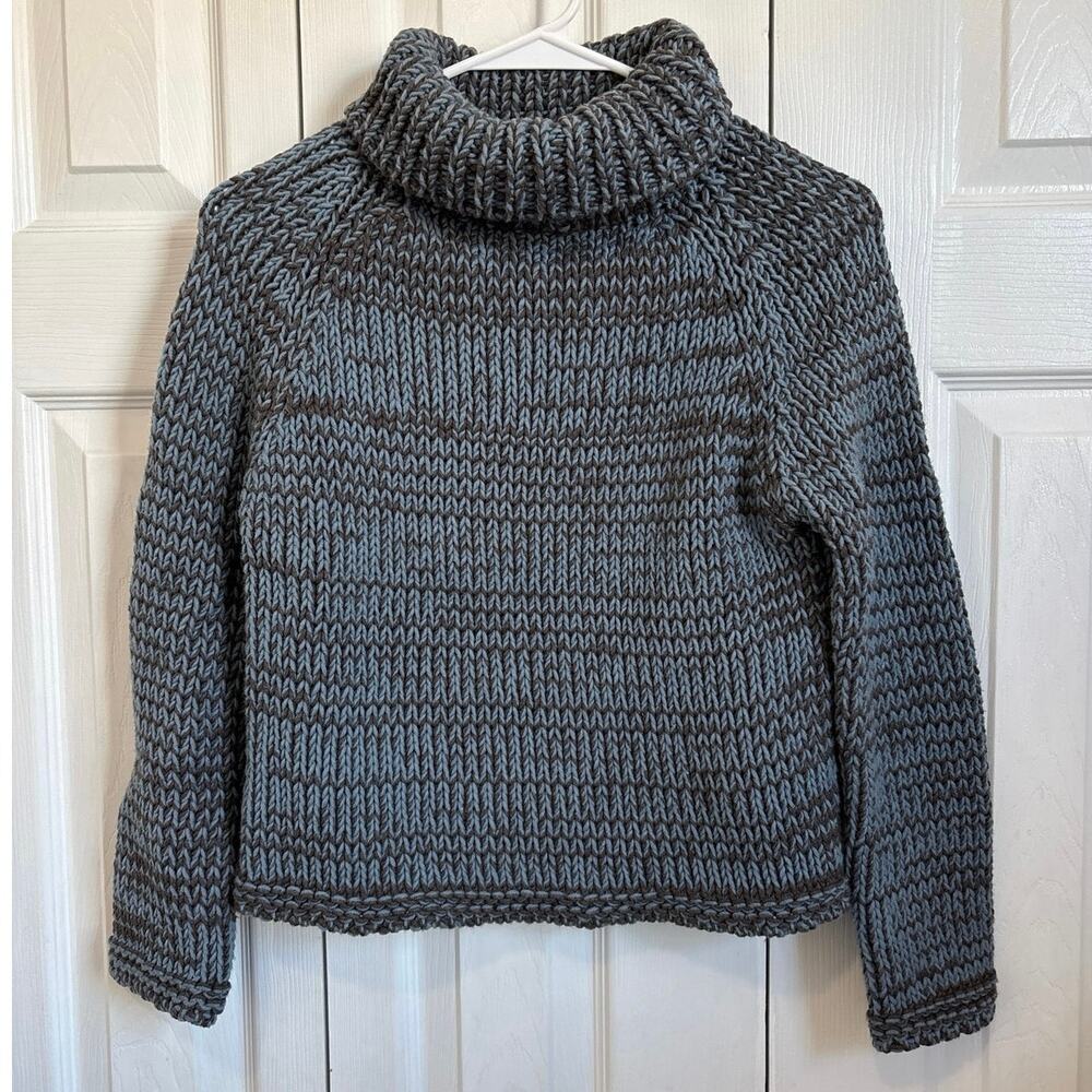 Margaret O’Leary Chunky Knit Marled Turtleneck Sweater Size 1